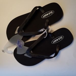 3/$15 OLD NAVY FLIP FLOPS Black NEW WT  W5/M3